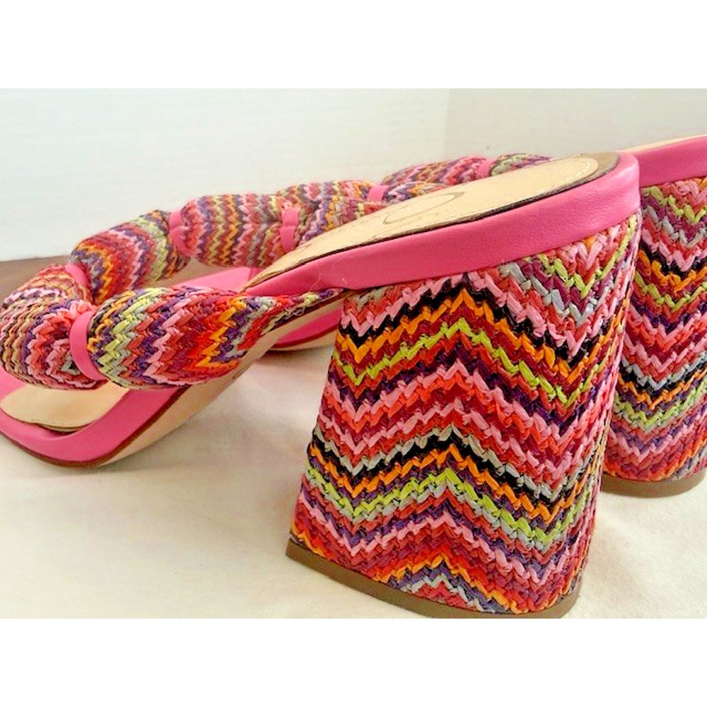 Jessica Simpson Womens Olimpio Block Heel Thong Sandal Blush Pink Multi SZ 7 - Picture 16 of 16